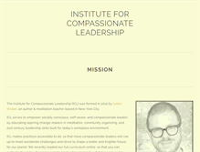 Tablet Screenshot of instituteforcompassionateleadership.org